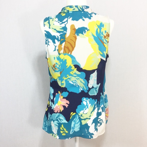 CAbi Draped Faux Wrap Blossom Top - Picture 3 of 5